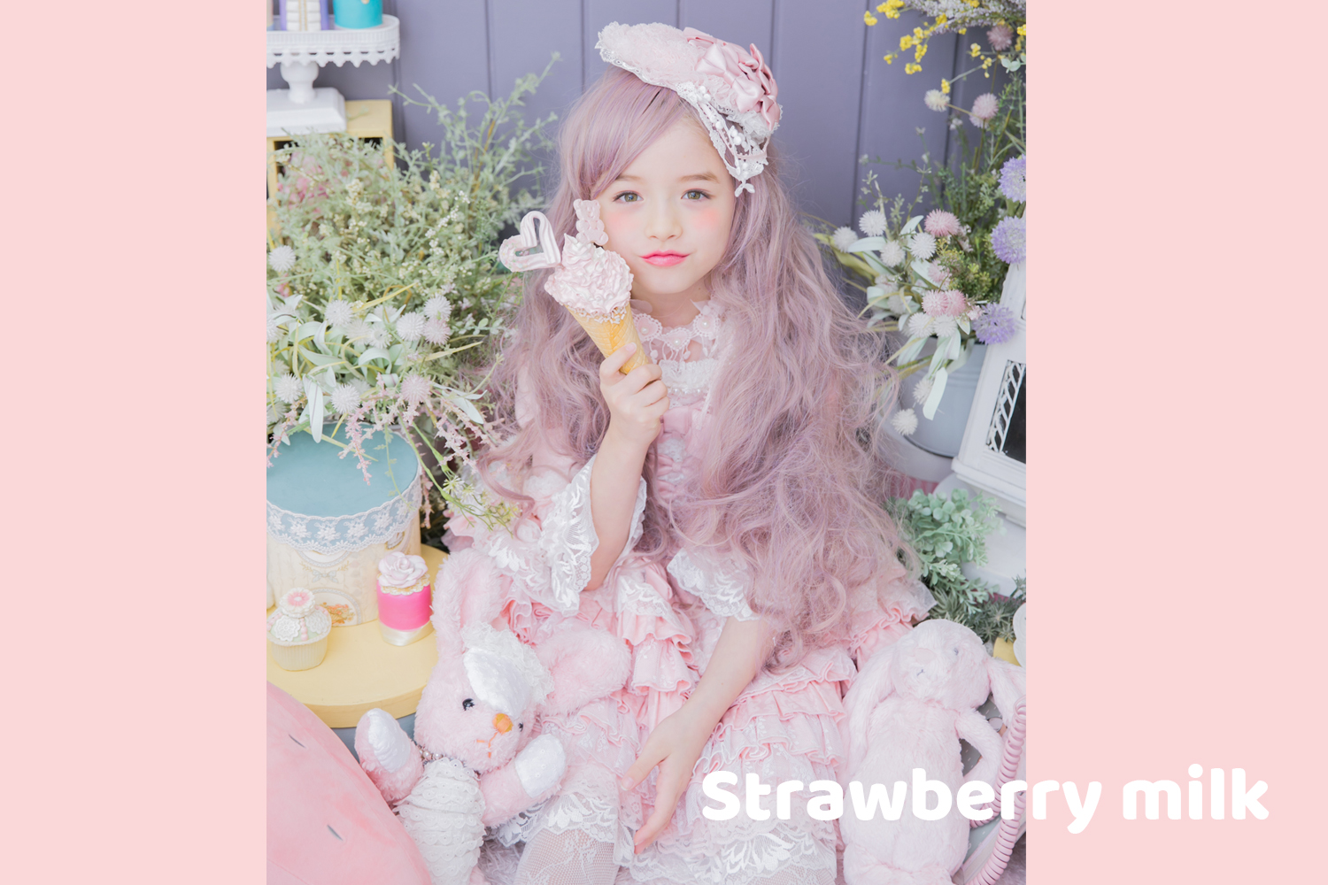 ストロベリーミルクドレス│KIMONO GIRL