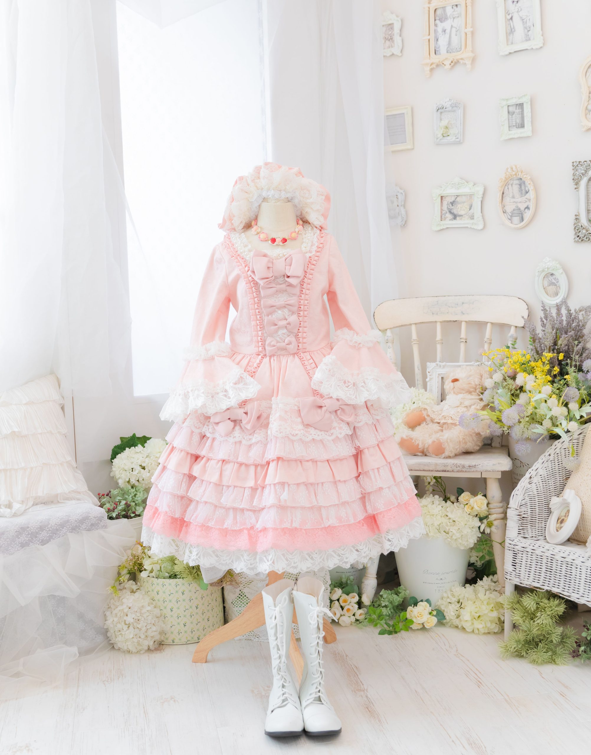 希少♡ストロベリーアイスクリームドレス 門りょうちゃん着用 XSサイズあり【Glossy/グロッシー】バスト
